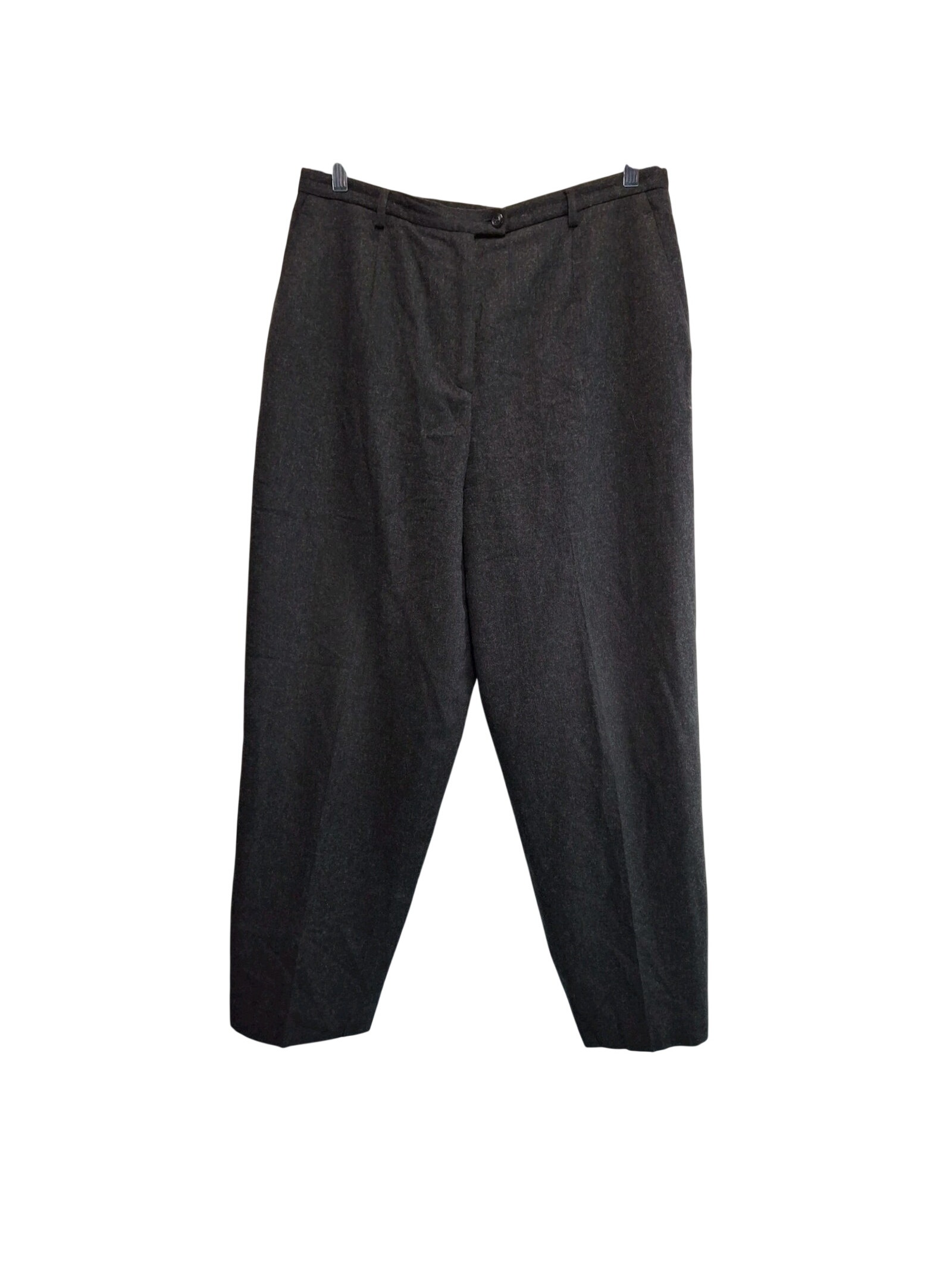 Pendleton Virgin Wool Trousers Womens Size 18 Gray Tweed Lined Vintage Pants